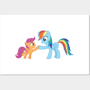 Rainbow Dash is so proud of Scootaloo 2 Posters and Art